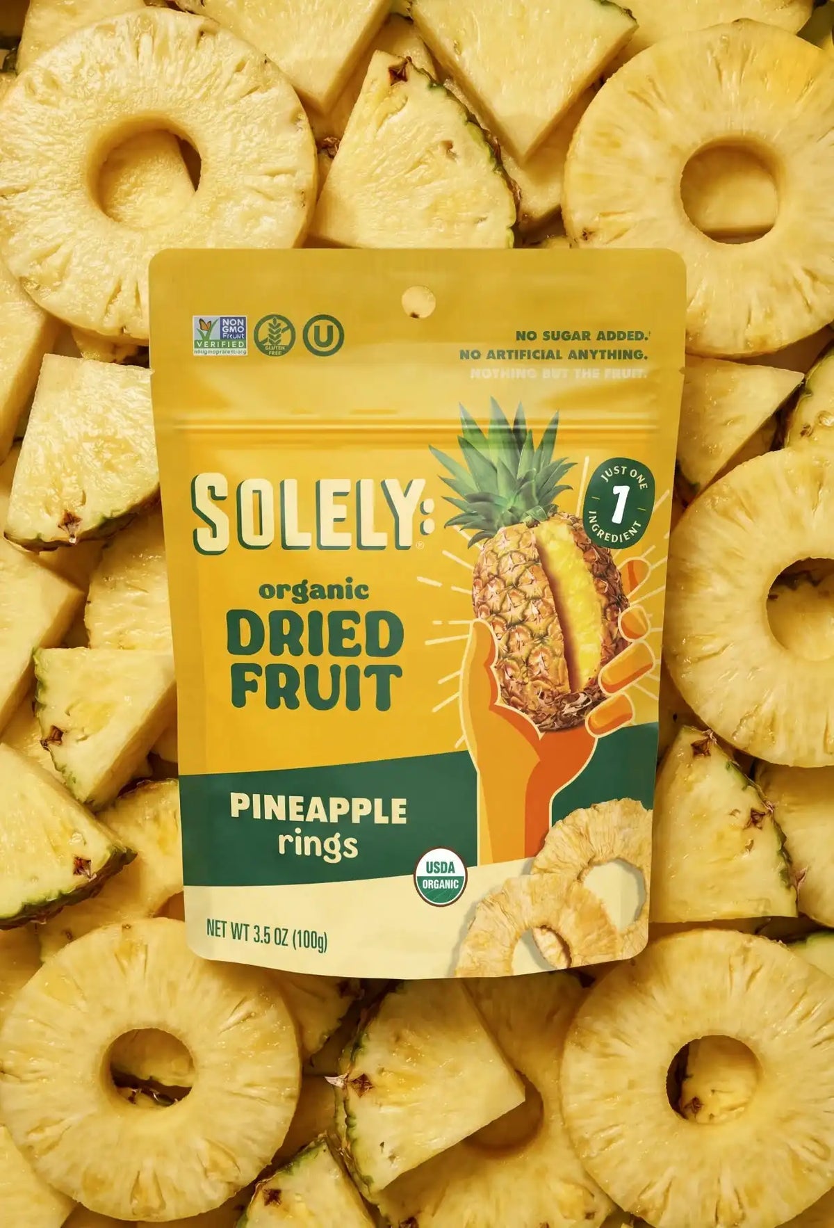 Organic Dried Pineapple Rings 3.5oz